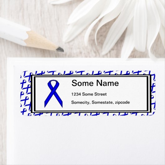 Blue Standard Ribbon van Kenneth Yoncich Etiket (Insitu)