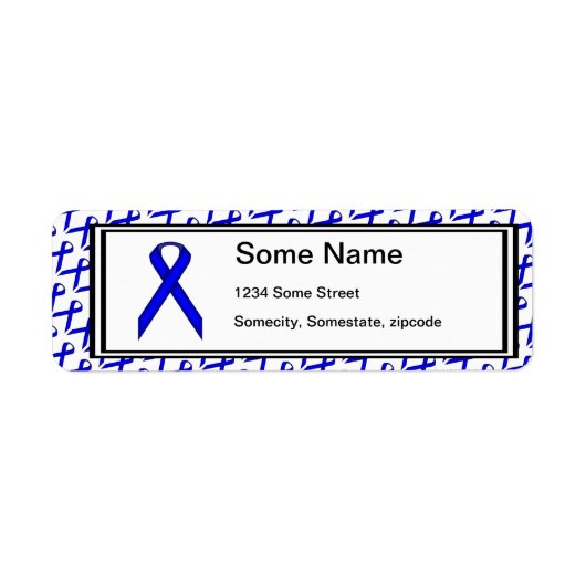 Blue Standard Ribbon van Kenneth Yoncich Etiket (Voorkant)