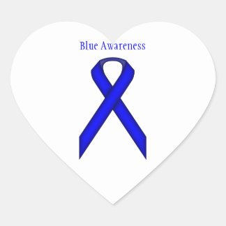 Blue Standard Ribbon van Kenneth Yoncich Hart Sticker