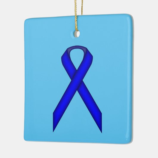 Blue Standard Ribbon van Kenneth Yoncich Keramisch Ornament (Links)