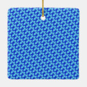Blue Standard Ribbon van Kenneth Yoncich Keramisch Ornament (Achterkant)
