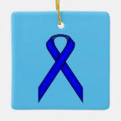 Blue Standard Ribbon van Kenneth Yoncich Keramisch Ornament (Voorkant)
