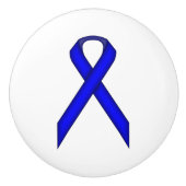 Blue Standard Ribbon van Kenneth Yoncich Keramische Knop (Voorkant)