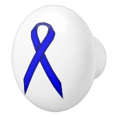 Blue Standard Ribbon van Kenneth Yoncich Keramische Knop (Rechts)