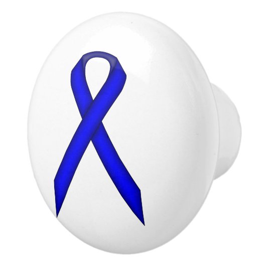 Blue Standard Ribbon van Kenneth Yoncich Keramische Knop (Rechts)