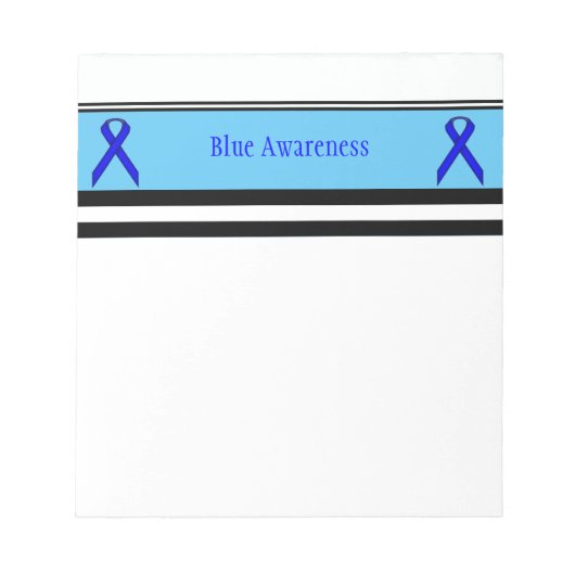 Blue Standard Ribbon van Kenneth Yoncich Notitieblok (Voorkant)