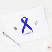 Blue Standard Ribbon van Kenneth Yoncich Ovale Sticker (Envelop)