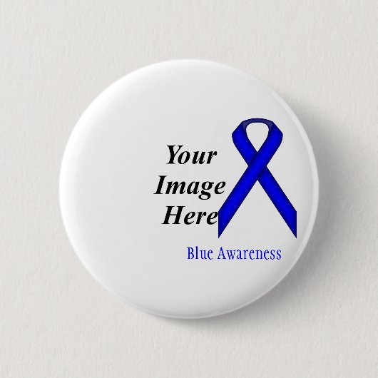 Blue Standard Ribbon van Kenneth Yoncich Ronde Button 5,7 Cm (Voorkant)