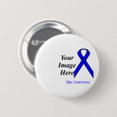 Blue Standard Ribbon van Kenneth Yoncich Ronde Button 5,7 Cm (Voorkant /achterkant)