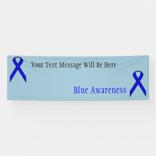 Blue Standard Ribbon van Kenneth Yoncich Spandoek (Horizontaal)