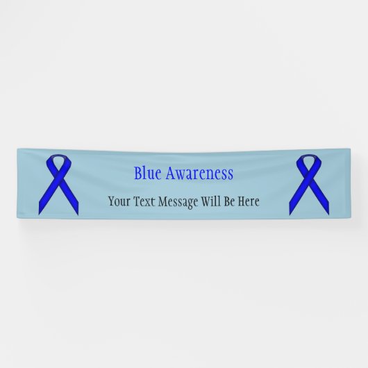 Blue Standard Ribbon van Kenneth Yoncich Spandoek (Horizontaal)