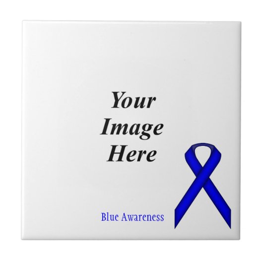 Blue Standard Ribbon van Kenneth Yoncich Tegeltje (Voorkant)