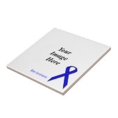 Blue Standard Ribbon van Kenneth Yoncich Tegeltje (Zijkant)