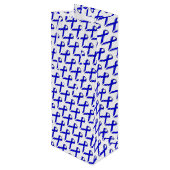 Blue Standard Ribbon van Kenneth Yoncich Wijn Cadeautas (Achterkant Gekanteld)