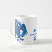Blue Standing Dragon Mok -  (Voorkant links)