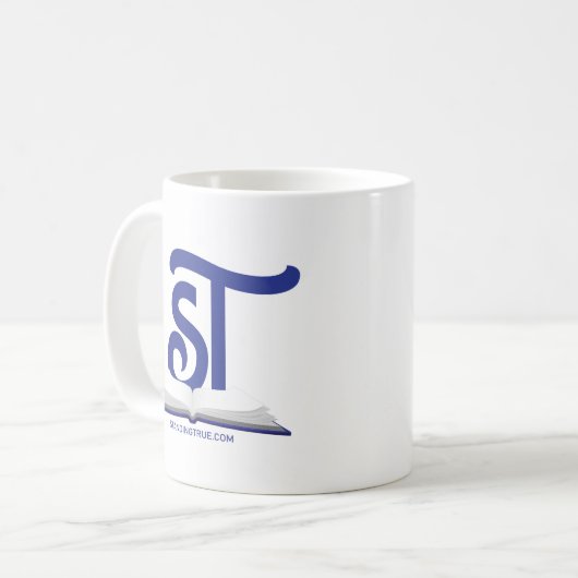 Blue Standing True Logo Mok (Voorkant links)