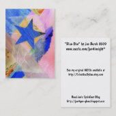 Blue Star ACEO artiest trading card Visitekaartje (Voorkant / Achterkant)