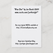 Blue Star ACEO artiest trading card Visitekaartje (Achterkant)