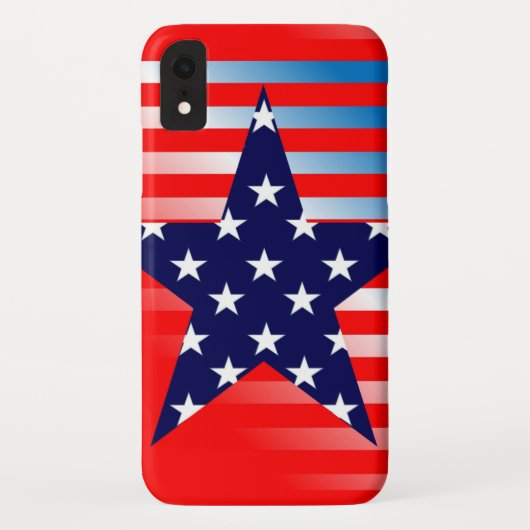 Blue Star American vlag Case-Mate iPhone Case (Achterkant)