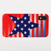 Blue Star American vlag Case-Mate iPhone Case (Achterkant (horizontaal))