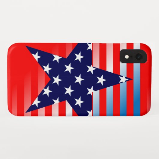 Blue Star American vlag Case-Mate iPhone Case (Achterkant (horizontaal))