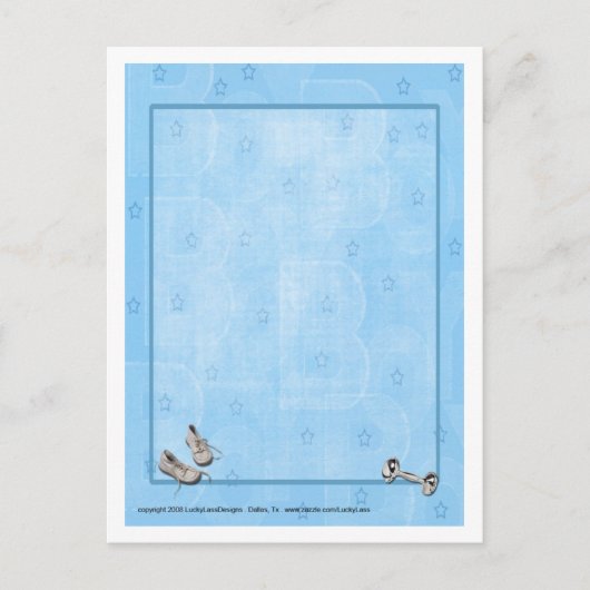 Blue Star Baby Briefkaart (Voorkant)