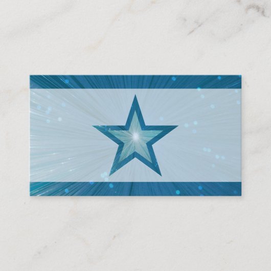 Blue Star bleek visitekaartje sjabloon (Voorkant)