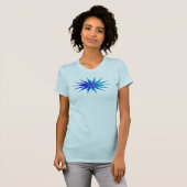 Blue Star Burst Jersey Short Sleeve T-Shirt (Voorkant volledig)