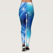 Blue Star Burst Running Leggings Oefening Pants (Achterkant)
