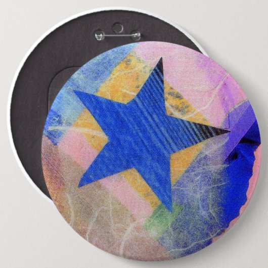 Blue Star Button (Voorkant /achterkant)