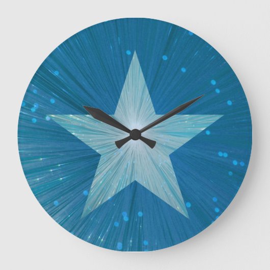 Blue Star clock round Grote Klok (Voorkant)