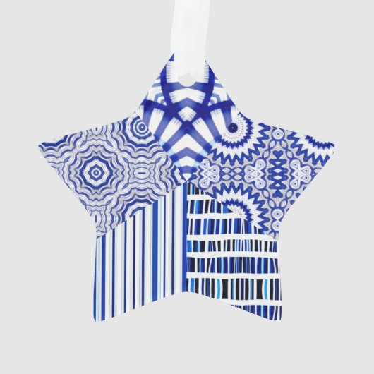 BLUE STAR COLLAGE ORNAMENT (achterkant)