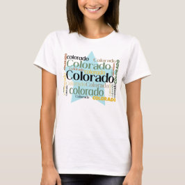 Blue Star Colorado Word Group T-shirt