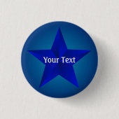 Blue Star Custom 1/4-inch Button (Voorkant)