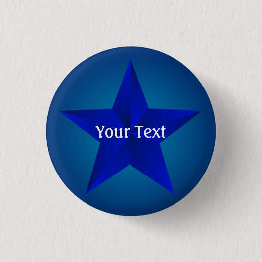 Blue Star Custom 1/4-inch Button (Voorkant)