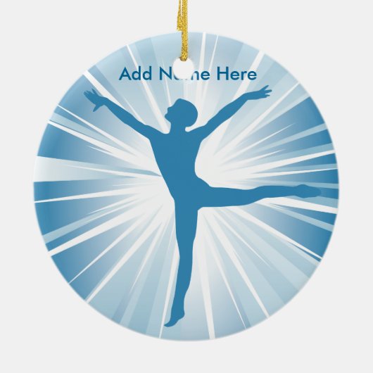 Blue Star Dancer Name Ornament (Achterkant)
