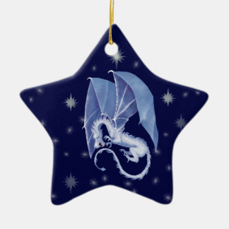 Blue Star Dragon Keramisch Ornament