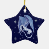 Blue Star Dragon Keramisch Ornament (Achterkant)