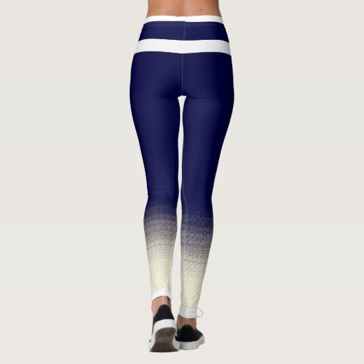 Blue Star Faux Sock Design Leggings (Achterkant)