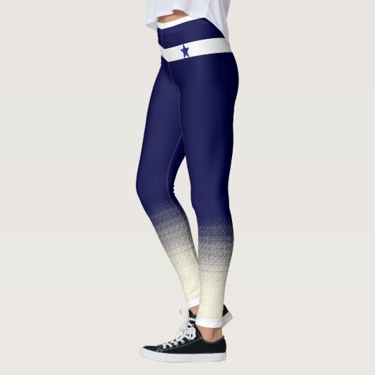 Blue Star Faux Sock Design Leggings (Links)