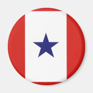 Blue Star Flag round magnet