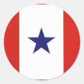 Blue Star Flag Sticker (Voorkant)