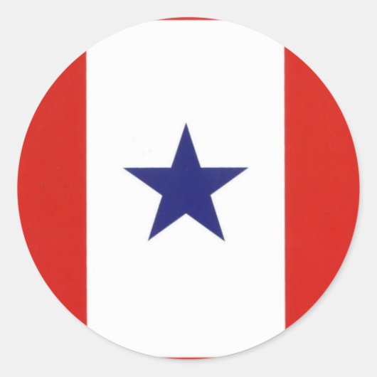 Blue Star Flag Sticker (Voorkant)
