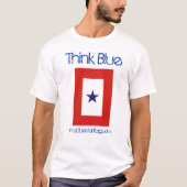 Blue Star Flag T-Shirt (Voorkant)