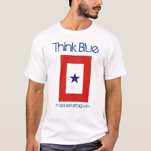 Blue Star Flag T-Shirt (Voorkant)