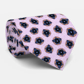 Blue Star Flowers On Lilac Stropdas (Opgerold)