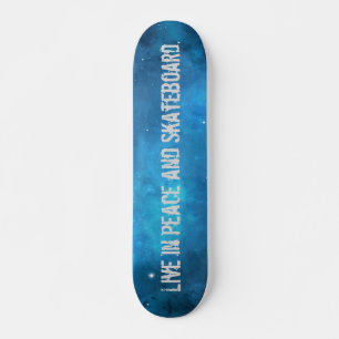 Blue Star Galaxy Leef in Vrede en Persoonlijk Skateboard