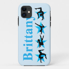 BLUE STAR GEPERSONALISEERDE GYMNASTIEK IPHONE CASE