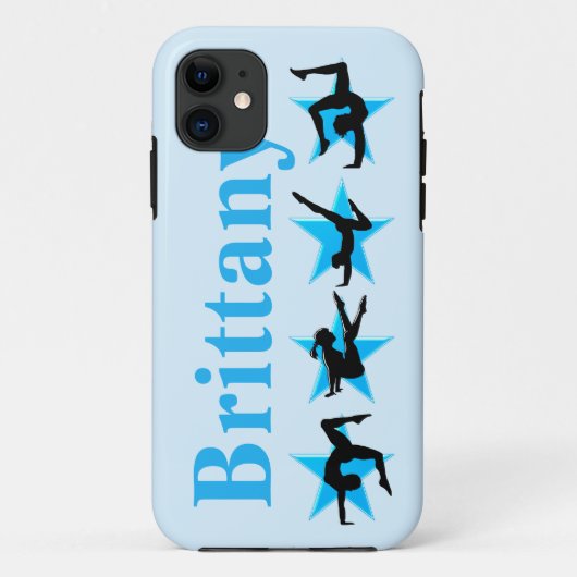 BLUE STAR GEPERSONALISEERDE GYMNASTIEK IPHONE CASE (Achterkant)