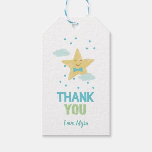 Blue Star Gift Label Cadeaulabel (Voorkant)